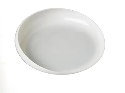 Sammons Preston Ivory Round Scoop Dish, Unbreakable 8" Scooper Bowl for Elderly, Disabled, & Handicapped, Plate with Non Skid Rubber Padded Bottom for Independent Eating, Self-Feeding Aid - Easy Dining Solution - Main Image
