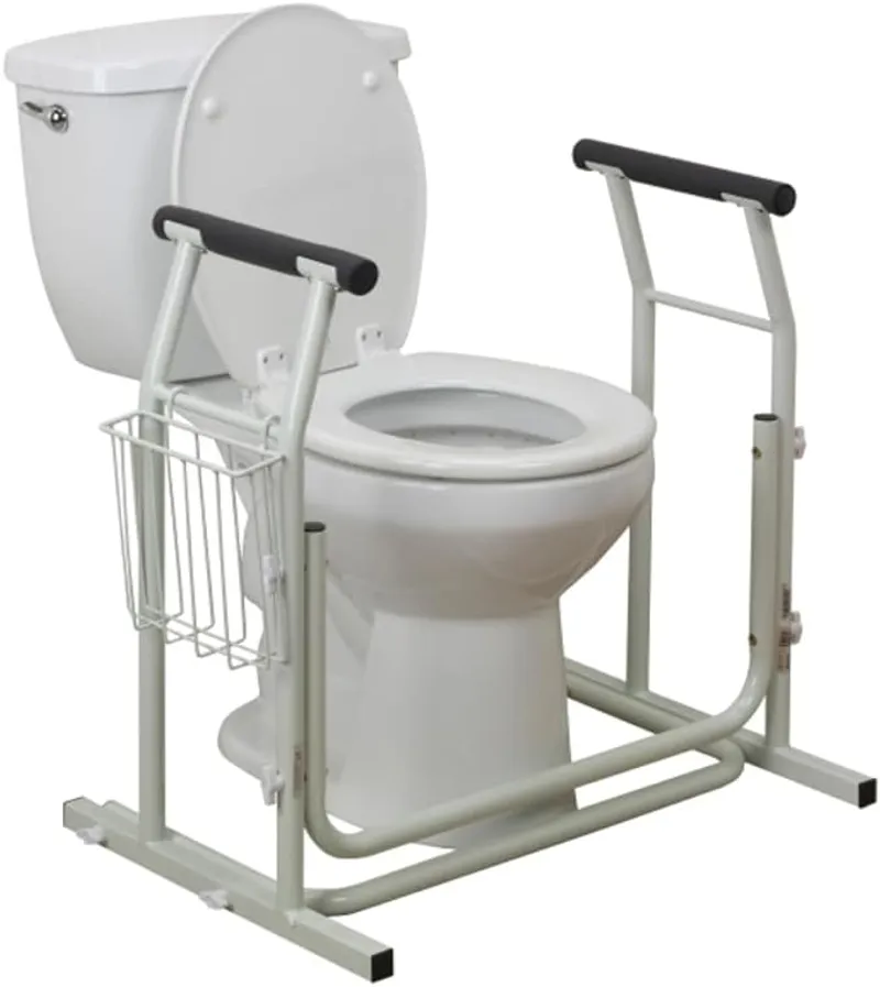 Drive Medical RTL12079 Bathroom Grab Bar for Toilets - Toilet Safety Frame - Main Image