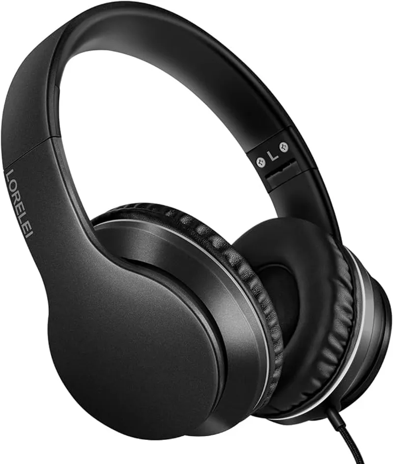 LORELEI X6 Over-Ear Wired Stereo Bass Headphones with Microphone - Exceptionally Clear Sound - Main Image