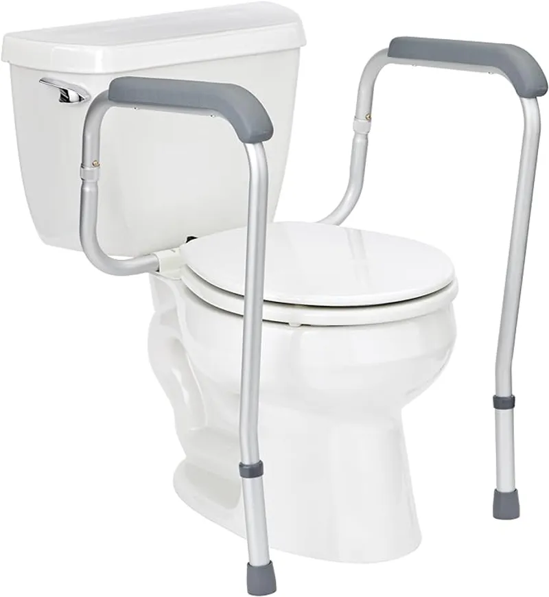 Medline Toilet Safety Rail For Seniors with Easy Installation - Height Adjustable Toilet Safety Frame - Main Image