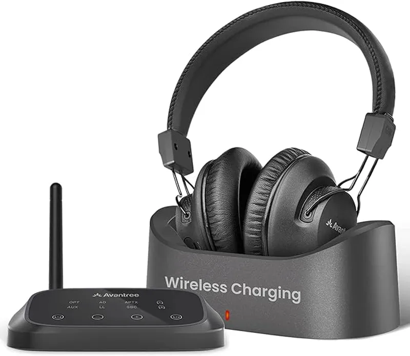Avantree HT5009 Plus - Ultra Comfortable Wireless Headphones for TV Watching, 60h Playtime, Clear Voice & Enhanced Volume for Seniors & Hard of Hearing, Compatible with Samsung, LG & Other TVs - Main Image