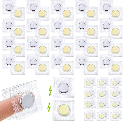 Fireboomoon 32 Pairs 1.18 Inch Invisible Hidden Sew Magnetic Snap,PVC Strong Magnetic Closures Fastener Snaps Buttons for Purses Handbag Clothing DIY Crafts - Ideal for DIY Projects and Crafting - Main Image
