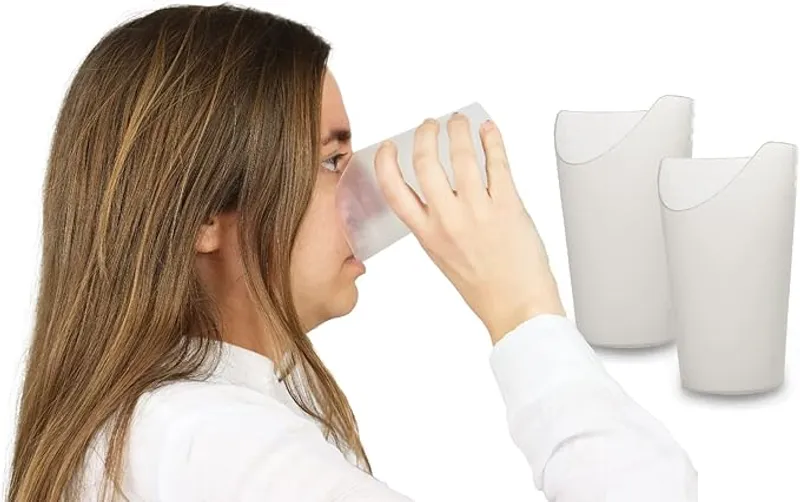 PEPE Mobility - Nosey Cups for Adults (x2 Units), Cut Out Cup, Dysphagia, Hospital Cup, Elderly - Main Image