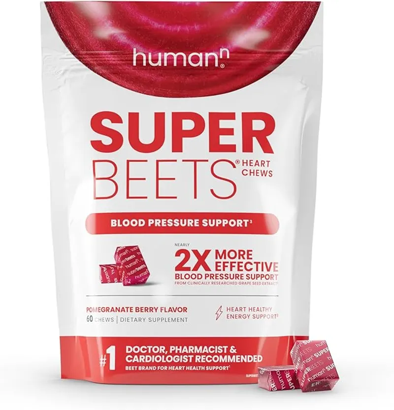 Humann SuperBeets Heart Chews, Nitric Oxide and Blood Pressure Support - Main Image