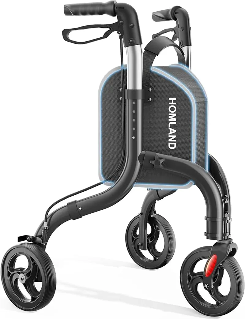 HOMLAND 3 Wheel Walkers for Seniors - Excellent Balance and Support - Main Image