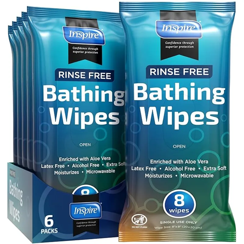 Adult Wet Wipes Body Wipes | Adult Wash Cloths Extra Large, Bathing Wipes for Incontinence - Main Image